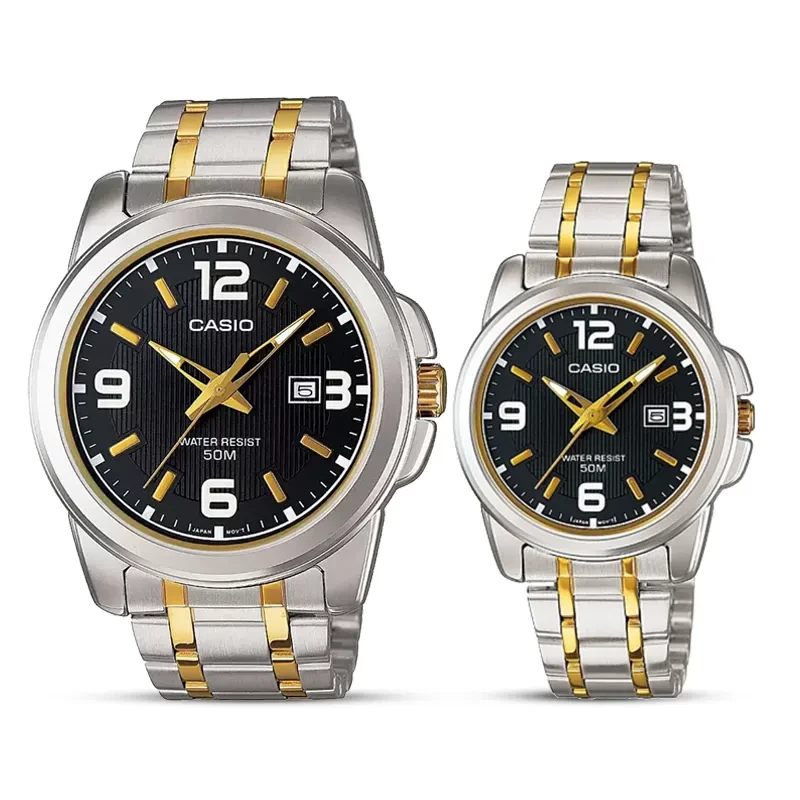 Casio Enticer Two-tone Couple Watch | MTP/LTP-1314SG-1AV